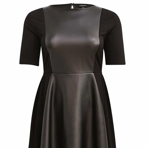 Torrid Luxe Ponte Coated Skater Dress - Picture 3 of 6